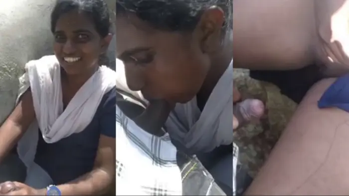 Tamil Young Dusky Girl Blowjob & Fucking Outside Video MMS